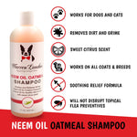 Neem Oil Oatmeal Shampoo - Soothes and Prevents Itching - Professional Size