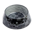 Load image into Gallery viewer, Black Checker Chewy Vuiton Bowls