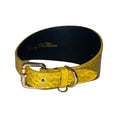 Load image into Gallery viewer, Mustard Yellow & Black Snake 3” Wide Style Collar