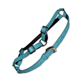 Load image into Gallery viewer, The Tiffany Collection. Gorgeous Turquoise Blue Embossed Croc Italian Leather Harness, With Silver Hardware