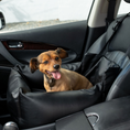 Load image into Gallery viewer, PupProtector™ Faux Leather Memory Foam Dog Car Bed - Black