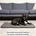 Load image into Gallery viewer, PupProtector™ Faux Leather Memory Foam Dog Car Bed - Slate Gray