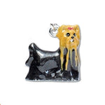 Parisian Pet 'Yorkshire' Key Chain for Dogs - Stylish, Durable, Brown & Gold Key Ring, Perfect Accessory for Yorkshire Terrier Lovers