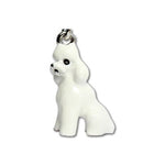 Parisian Pet 'Poodle White' Key Chain for Dogs - Trendy, Durable, Stylish White Key Ring, Perfect Pet Accessory for Dog Lovers