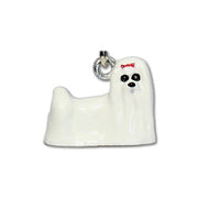 Parisian Pet 'Maltese' Key Chain for Dogs - Trendy White Key Ring, Perfect Pet Accessory for Maltese Fans