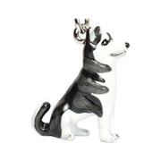 Parisian Pet 'Siberian Husky' Key Chain for Dogs - Stylish, Durable, Trendy Gray & White Key Ring, Perfect Pet Accessory for Husky Lovers