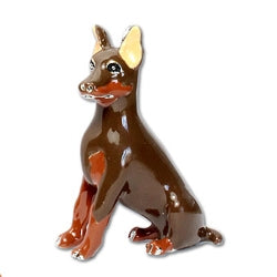 Parisian Pet 'Doberman' Key Chain for Dogs – Premium Doberman Dog Keychain, Enamel Dog Breed Accessory ,Black, Tan, and Rich Brown Tones
