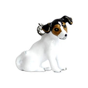 Parisian Pet 'Jack Russell' Key Chain for Dogs – Detailed Jack Russell Dog Keychain, Pet Lover Accessory, White, Tan, Black