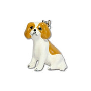 Parisian Pet 'King Charles' Key Chain for Dogs & Cats - Stylish, Durable Key Ring, Perfect Accessory for King Charles Lovers, Brown & White