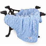 Rosebud Dog Blanket Baby Blue