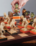 Load image into Gallery viewer, Woodcarving a Halloween Chess Set
