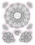 Load image into Gallery viewer, Color Your Own Stickers Mandalas