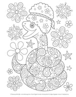 Hippie Animals Coloring Book