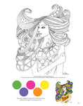 Load image into Gallery viewer, KC Doodle Art Flower Girls Coloring Book