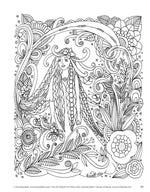 KC Doodle Art Flower Girls Coloring Book