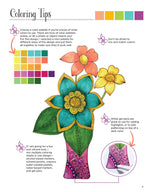 KC Doodle Art Beautiful Blooms Coloring Book
