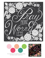 Chalk-Style Blessings Coloring Book