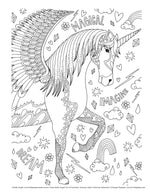 Hello Angel Fun & Fantastic Animals Adult Coloring Collection