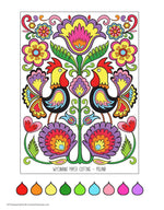 Folk Art Coloring Book