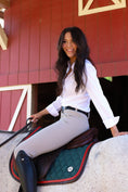 Load image into Gallery viewer, Jump Saddle Pad | Green- Brown & Red