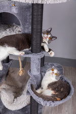 Bradbury 7 Level Grey Cat Tree with Scratching Posts