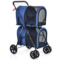 Load image into Gallery viewer, 4-in-1 Double Pet Stroller with Detachable Carrier and Travel Carriage
