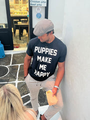 Puppies Make Me Happy Uni-Sex Shirt  | Present for Dog Lovers