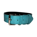 Load image into Gallery viewer, The Tiffany Collection. Gorgeous Turquoise Blue Embossed Croc Italian Leather Collar, With Our Classic Silver Hardware