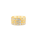 Load image into Gallery viewer, OLIVE & CHAIN Diamond Baguette Celestial Cigar Band - Yellow Gold, 5.0