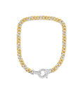Load image into Gallery viewer, OLIVE & CHAIN Diamond Lobster Cuban Link Chain Bracelet - Two-Tone Gold, 6.5 inch