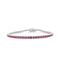 Load image into Gallery viewer, OLIVE & CHAIN Pink Sapphire Tennis Bracelet - White Gold