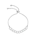 Load image into Gallery viewer, OLIVE & CHAIN Diamond Cuban Link Bolo Bracelet - White Gold
