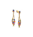 Load image into Gallery viewer, OLIVE & CHAIN Rainbow Cluster Earring - Yellow Gold