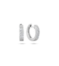 Load image into Gallery viewer, OLIVE & CHAIN Diamond Celestial Huggie Earring - White Gold