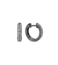 Load image into Gallery viewer, OLIVE & CHAIN Diamond 2 Row Huggie Earring - Black Gold