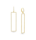 Load image into Gallery viewer, OLIVE & CHAIN Diamond Jumbo Rectangle Earring - Yellow Gold