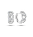 Load image into Gallery viewer, OLIVE & CHAIN Diamond Curb Link Huggie Earring - Yellow Gold, 14mm