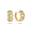 Load image into Gallery viewer, OLIVE & CHAIN Diamond Curb Link Huggie Earring - Yellow Gold, 10mm