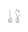 Load image into Gallery viewer, OLIVE & CHAIN Diamond Celestial Disc Dangle Earring - White Gold