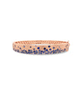 Load image into Gallery viewer, OLIVE & CHAIN Sapphire Celestial Signature Bangle - Rose Gold