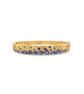 Load image into Gallery viewer, OLIVE & CHAIN Sapphire Celestial Signature Bangle - Yellow Gold