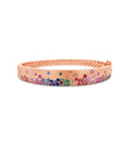 Load image into Gallery viewer, OLIVE & CHAIN Rainbow Celestial Signature Bangle - Rose Gold
