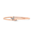 Load image into Gallery viewer, OLIVE & CHAIN Diamond Butterfly Flexible Bangle - Rose Gold