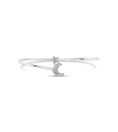 Load image into Gallery viewer, OLIVE & CHAIN Diamond Star & Moon Flexible Bangle - White Gold