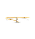 Load image into Gallery viewer, OLIVE & CHAIN Diamond Star & Moon Flexible Bangle - Yellow Gold