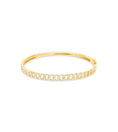 Load image into Gallery viewer, OLIVE & CHAIN Diamond Cuban Link Bangle - Yellow Gold