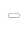 Load image into Gallery viewer, OLIVE & CHAIN Diamond Oval Connector Clasp - White Gold, 15mm