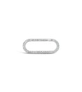 Load image into Gallery viewer, OLIVE & CHAIN Diamond Oval Connector Clasp - Yellow Gold, 20mm