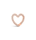 Load image into Gallery viewer, OLIVE & CHAIN Diamond Heart Connector Clasp - Rose Gold, 10mm