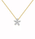 Load image into Gallery viewer, OLIVE & CHAIN Diamond Flower Necklace - Yellow Gold